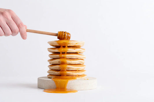 Fluffy Manuka Honey Pancakes - a healthy breakfast recipe