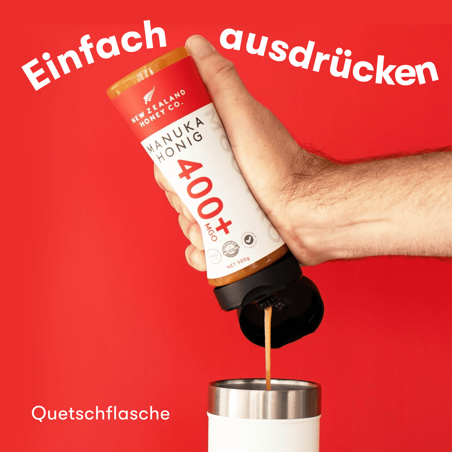 Manuka Honig MGO 400+ 500g Quetschflasche - New Zealand Honey Co. DE